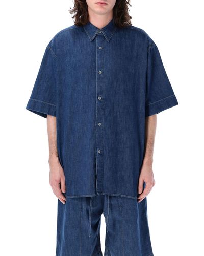 Studio Nicholson Sorono Short Sleeves Shirt - Blue