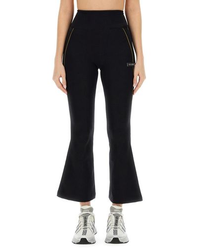 Versace Trousers With Logo - Black