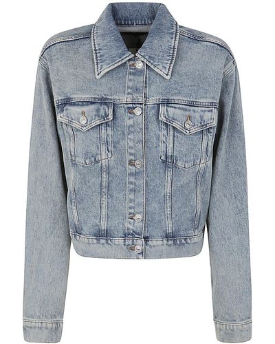 7 For All Mankind Nellie Jacket Frost Clothing - Blue