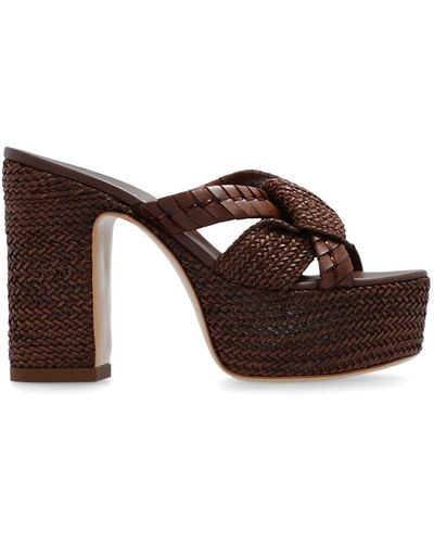 Casadei Platform Slippers 'Formentera' - Brown