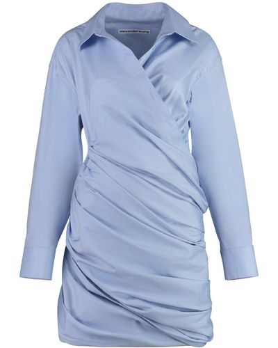 Alexander Wang Cotton Mini-Dress - Blue