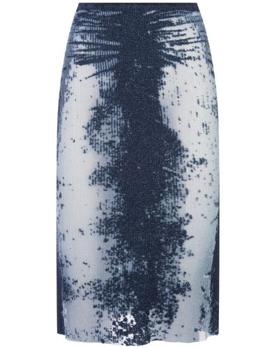 DIESEL M-Begonia Midi Skirt - Blue