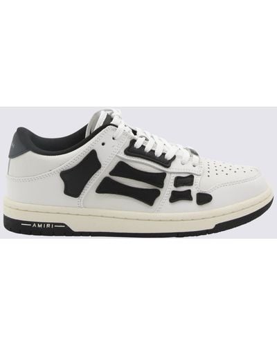 Amiri And Leather Chunky Skel Low Top Trainers - White