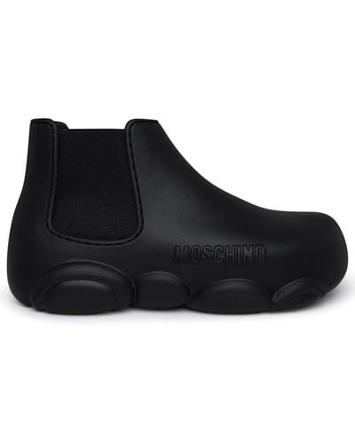 Moschino Rubber Ankle Boots - Black