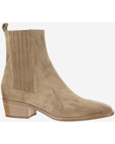 Sartore Suede Ankle Boots - Natural