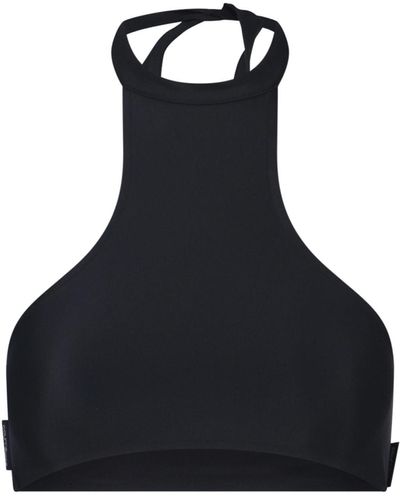 Courreges Twisted Bikini Top - Black