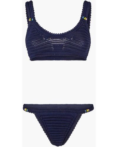 Alanui Beach Break Crochet Bikini Set - Blue