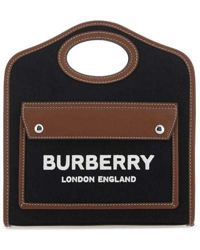 Burberry Logo Pocket Tote - Black