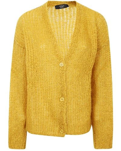 Weekend by Maxmara Oversized Ribbed-knit Cardigan - Yellow