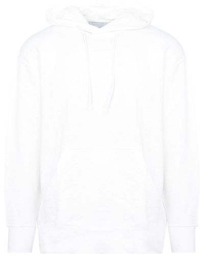 Y-3 Logo Hoodie Sweatshirt - White