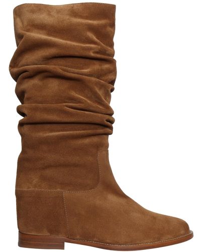 Via Roma 15 Curled Boot - Brown