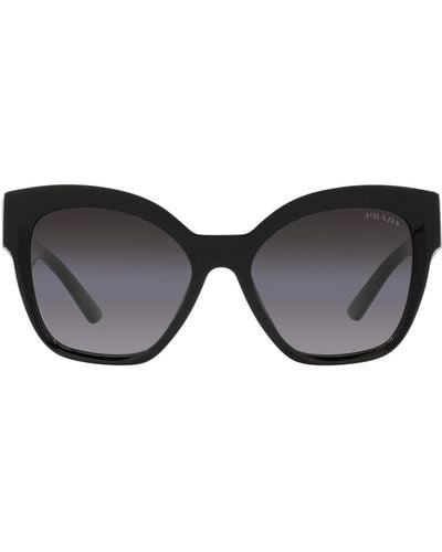 Prada Pr 17zs Square-frame Logo-embellished Acetate Sunglasses - Black