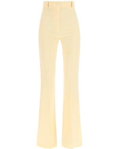 Hebe Studio Bianca Cady Flared Trousers - Yellow