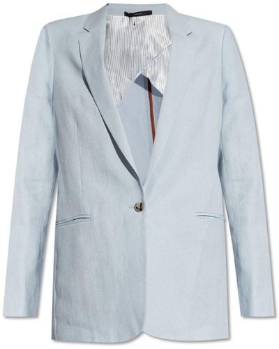 Paul Smith Linen Blazer, - Blue