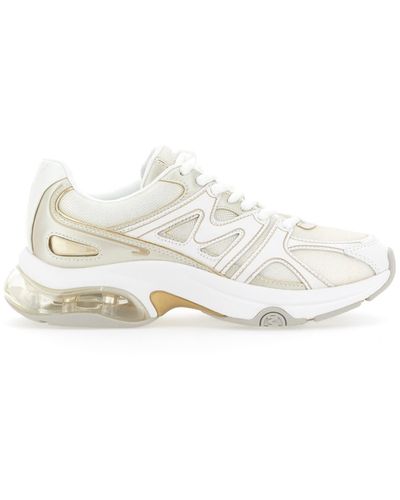 MICHAEL Michael Kors Kit Extreme Metallic Leather And Mesh Sneaker - White