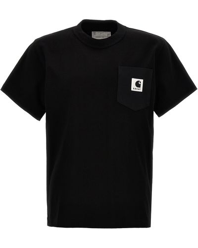 Sacai T-Shirt X Carhartt Wip - Black