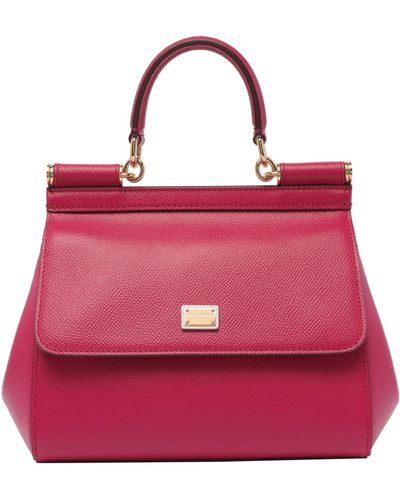 Dolce & Gabbana Small Sicily Handbag - Red