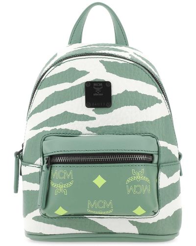 MCM Printed Canvas Handbag - Green