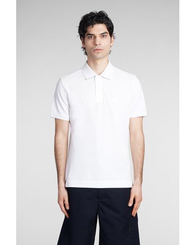 C.P. Company Stretch Piquet Short Sleeve Polo Shirt - White