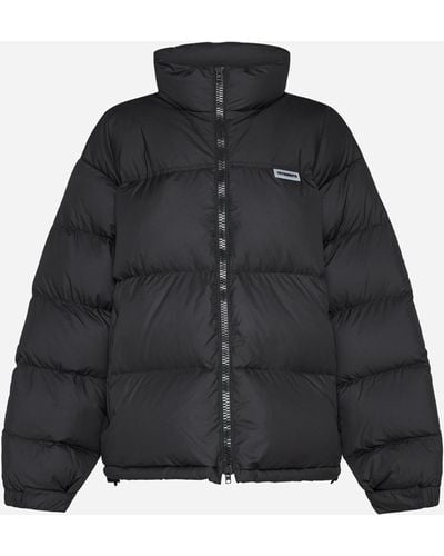 Vetements Logo Quilted Nylon Puffer Jacket - Black