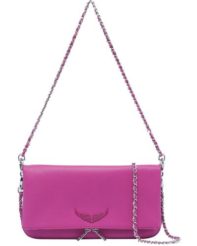 Zadig & Voltaire Rock Leather Crossbody Bag - Purple