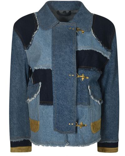 Fay Denim Classic Wrap Jacket - Blue