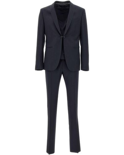 Corneliani Fresh Wool Three-Piece Suit - Blue