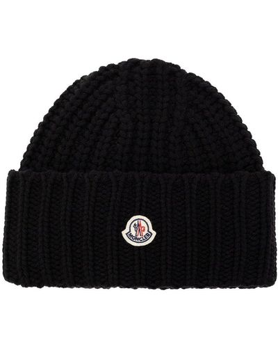 Moncler Logo Beanie Hat 'Black' - 3B00048M1131999