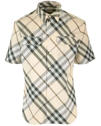 Burberry Nova Chequered Short-Sleeved Shirt - Multicolour