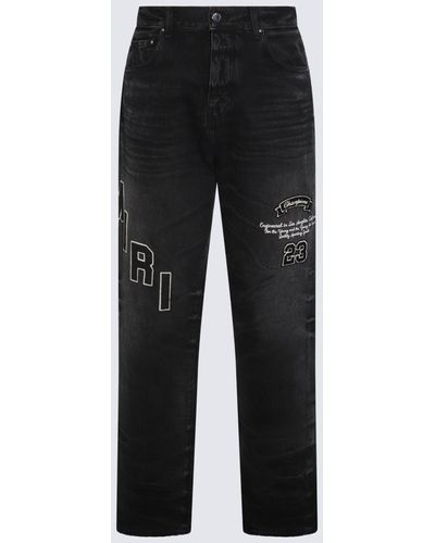 Amiri Denim Logo Patch Jeans - Black