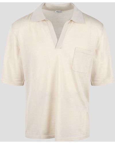 Saint Laurent Cassandre Polo Shirt - Natural