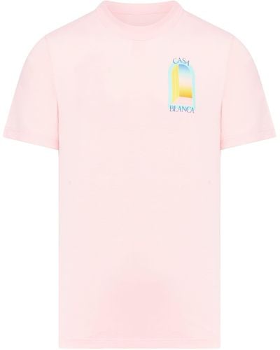 Casablancabrand L`Arc Colore Printed T-Shirt - Pink