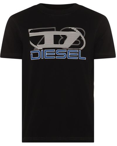 DIESEL Multicolor Cotton T-shirt - Black