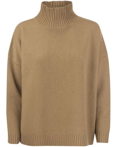 Weekend by Maxmara Turtleneck Knit Sweater - Natural