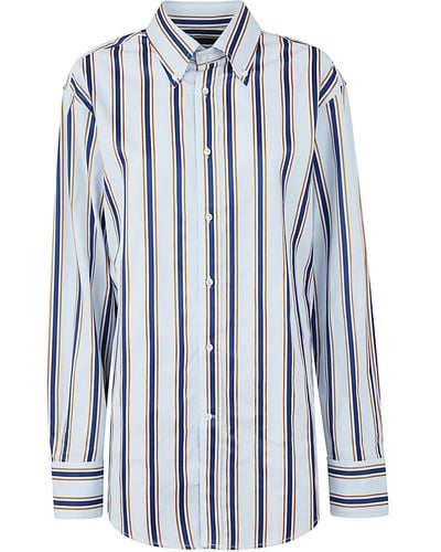 Made In Tomboy Nicky Popeline Striped Shirt - Blue