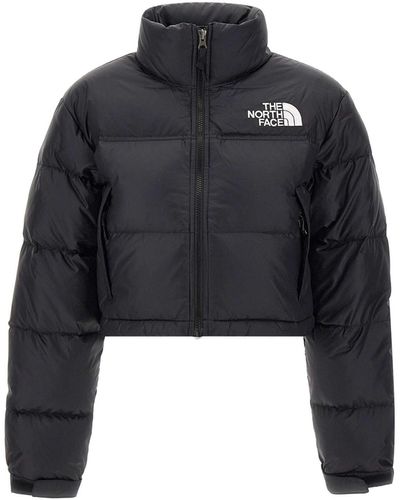 The North Face Nuptse Cropped Quilted Jacket - Black