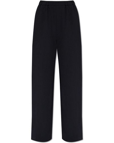 Emporio Armani Trousers With Wide Legs - Blue