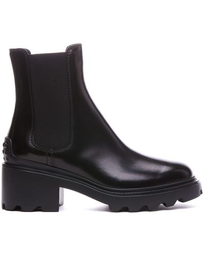 Tod's Leather Boots - Black