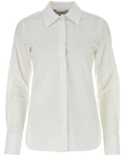 Max Mara Stretch Poplin Shirt - White