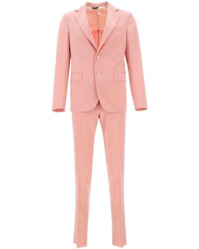 Brian Dales Cool Wool Two-Piece Suit - Pink