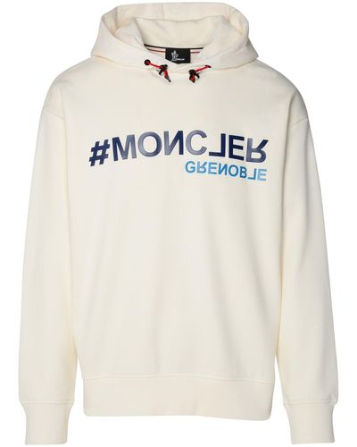 3 MONCLER GRENOBLE Ivory Cotton Sweatshirt - Grey