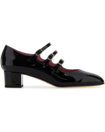 CAREL PARIS Leather Kina Court Shoes - Black