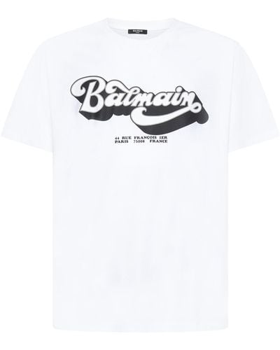Balmain Logo 70s T-shirt - White