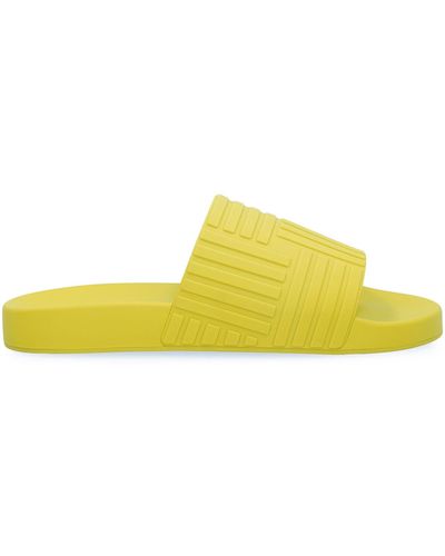 Bottega Veneta Men's Rubber Slide Sandals - Yellow