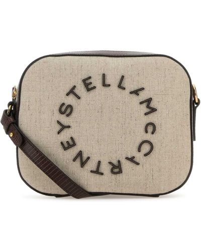 Stella McCartney Cappuccino Canvas Crossbody Bag - Grey
