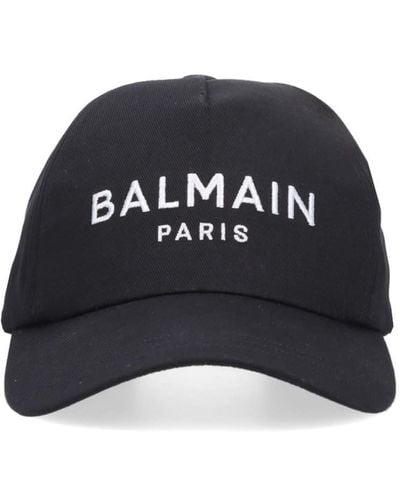 Balmain Logo Baseball Cap - Black