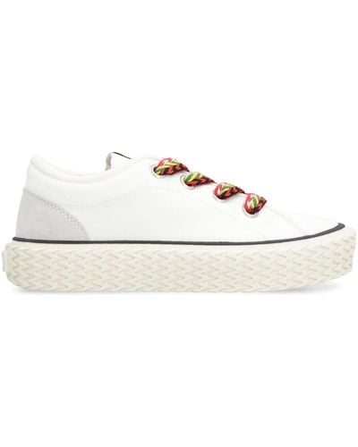 Lanvin Curbies Canvas Sneakers - White