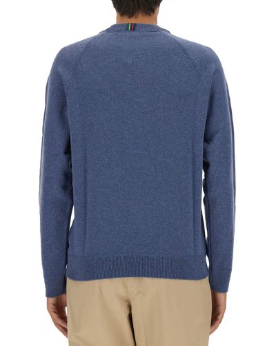 PS by Paul Smith Wool Jersey. - Blue
