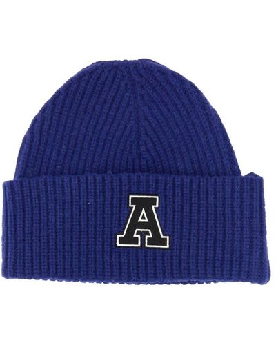 Axel Arigato Beanie Hat With Logo - Blue