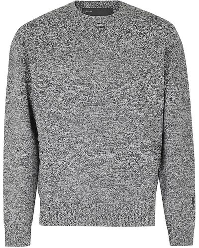Neil Barrett Triangle Neck Detail Sweater - Gray